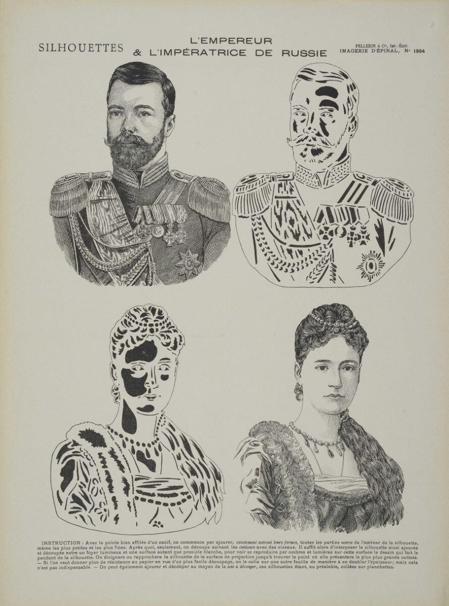 SILHOUETTES / L'EMPEREUR / & L'IMPÉRATRICE DE RUSSIE (titre inscrit)