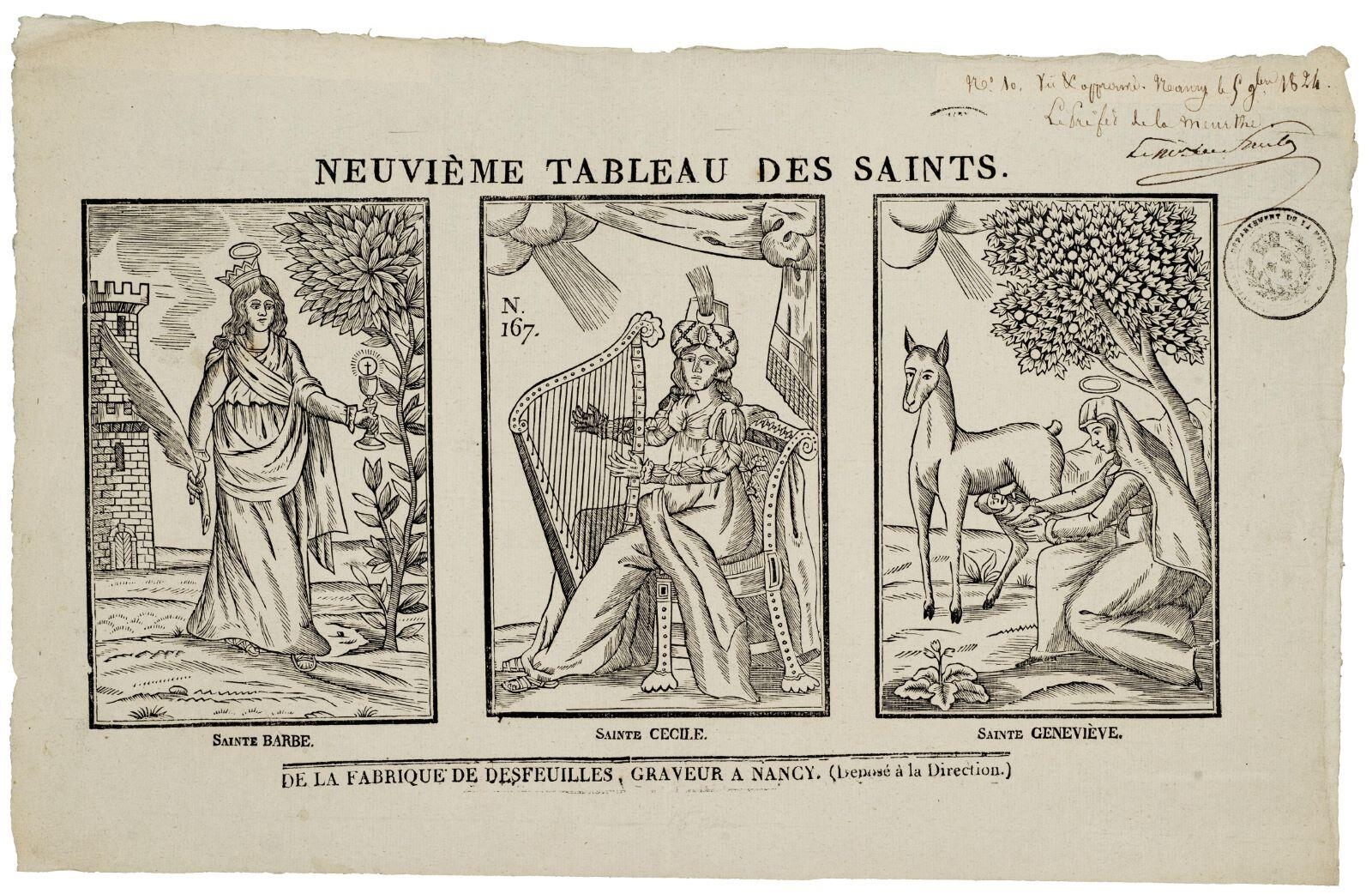 NEUVIÈME TABLEAU DES SAINTS. (titre inscrit)