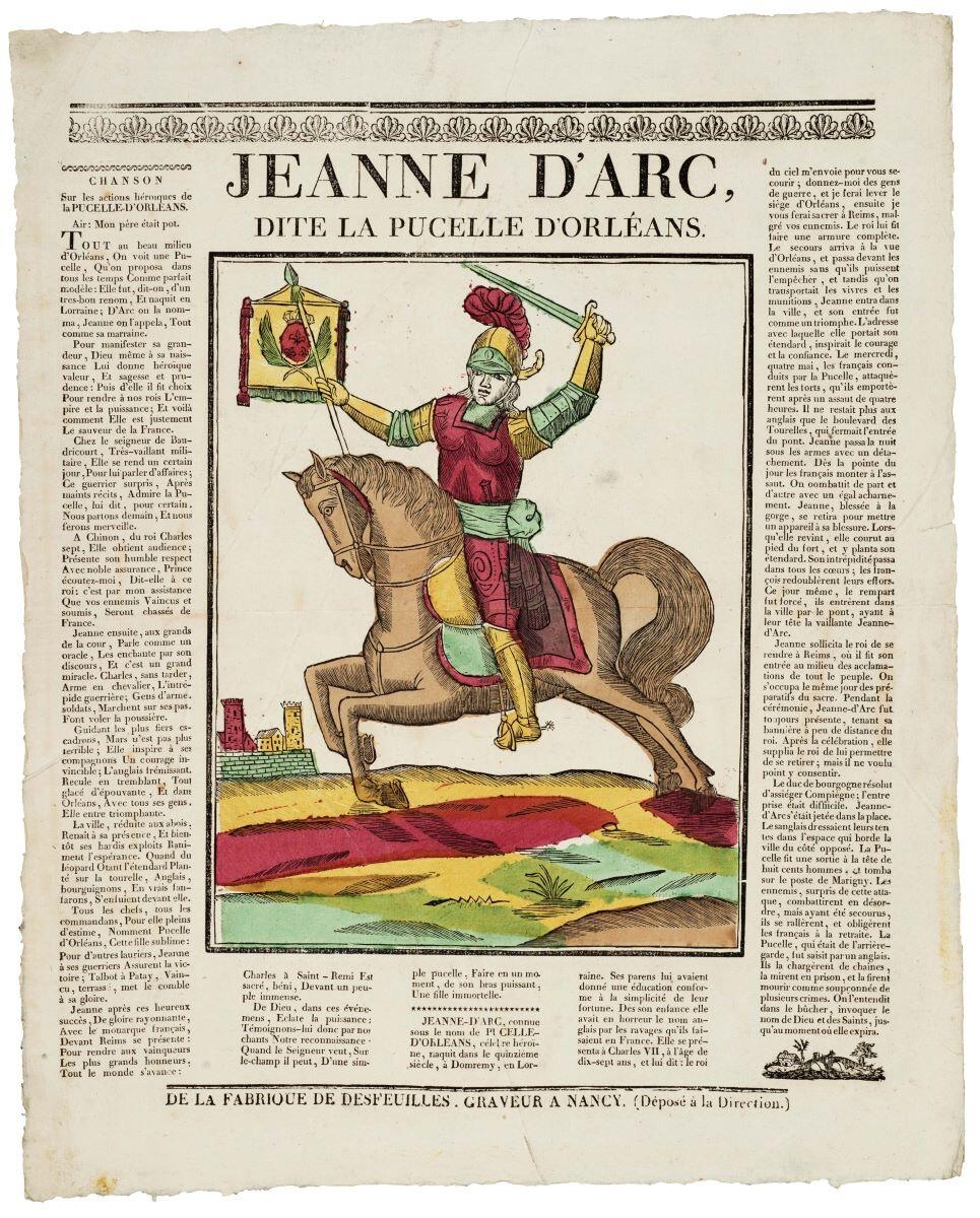 JEANNE D'ARC, / DITE LA PUCELLE D'ORLÉANS. (titre inscrit)