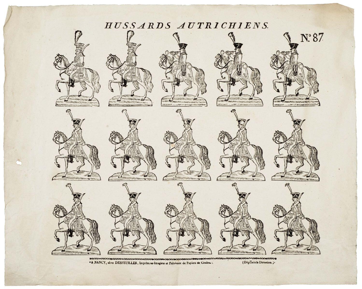 HUSSARDS AUTRICHIENS. N°.87 (titre inscrit)