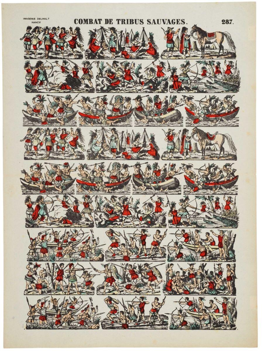 COMBAT DE TRIBUS SAUVAGES. 287. (titre inscrit)