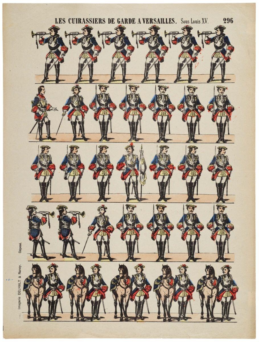LES CUIRASSIERS DE GARDE A VERSAILLES. Sous Louis XV. 296 (titre inscrit)
