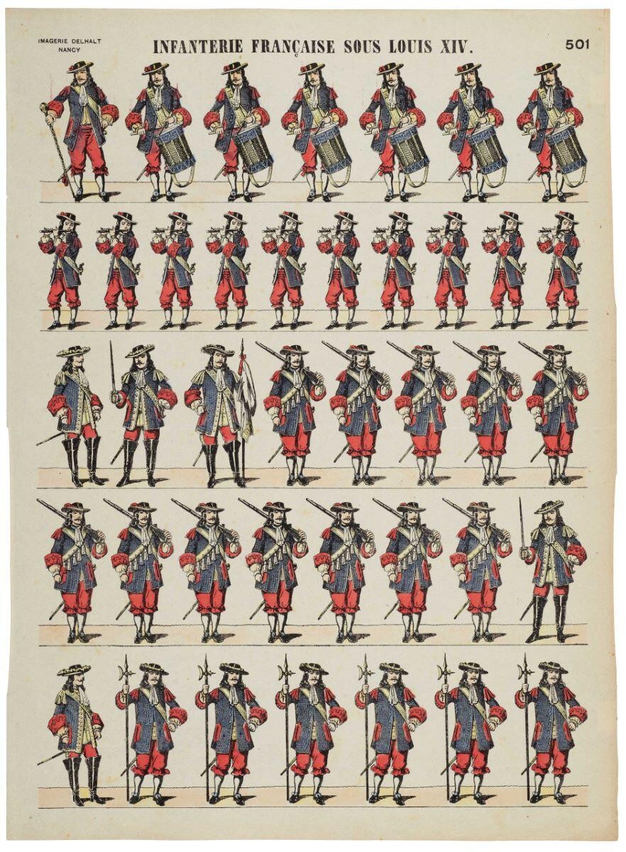 INFANTERIE FRANÇAISE SOUS LOUIS XIV. 501 (titre inscrit)