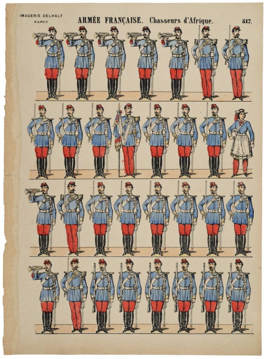 ARMÉE FRANÇAISE. Chasseurs d'Afrique. 517. (titre inscrit)