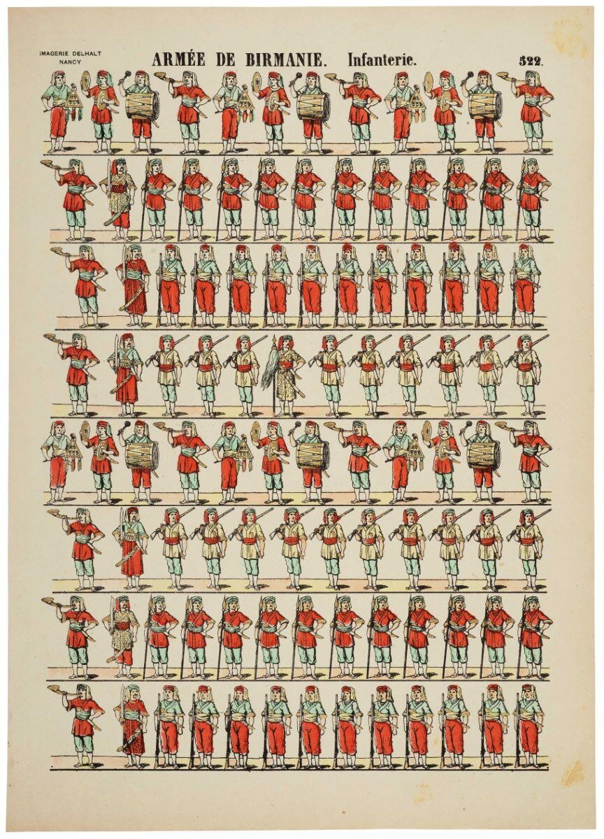 ARMÉE DE BIRMANIE. Infanterie. 522. (titre inscrit)