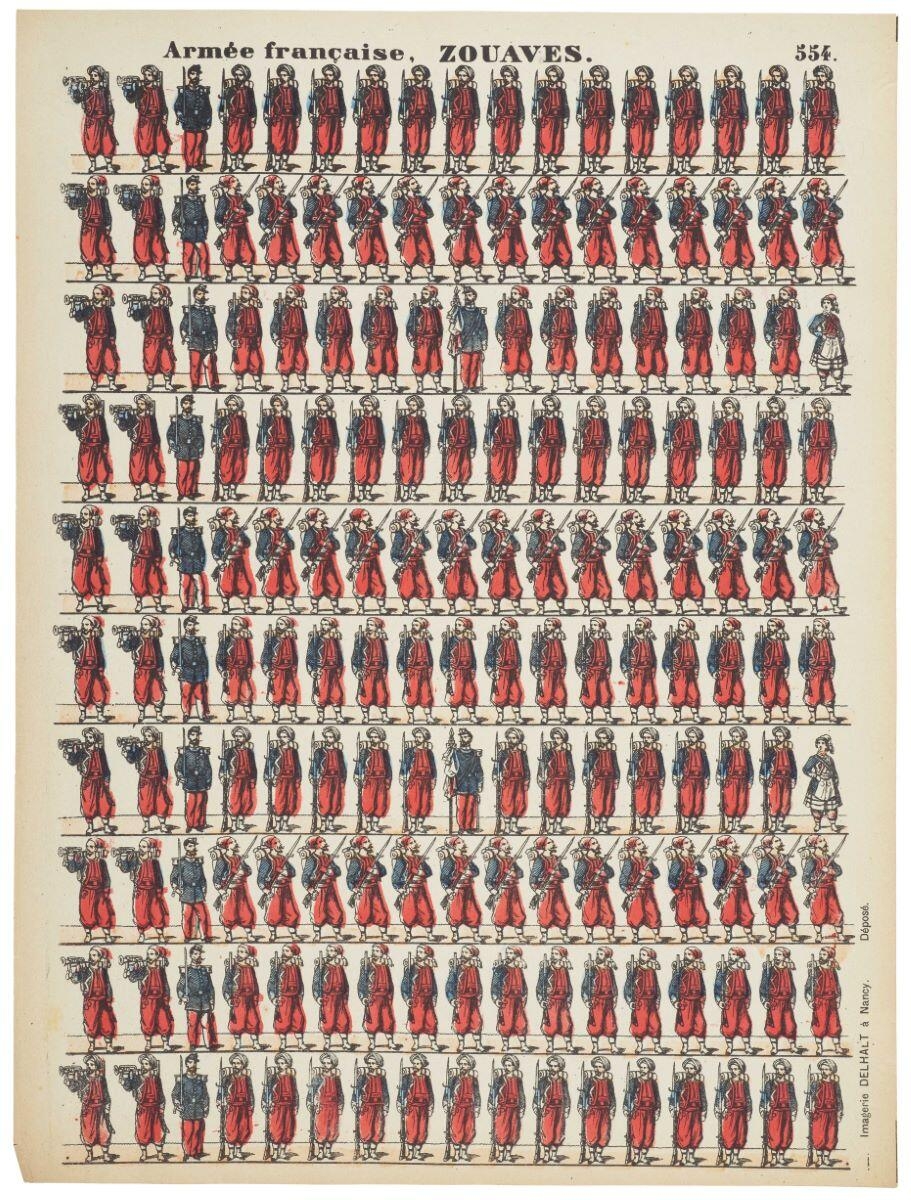 Armée française, ZOUAVES. 554. (titre inscrit)