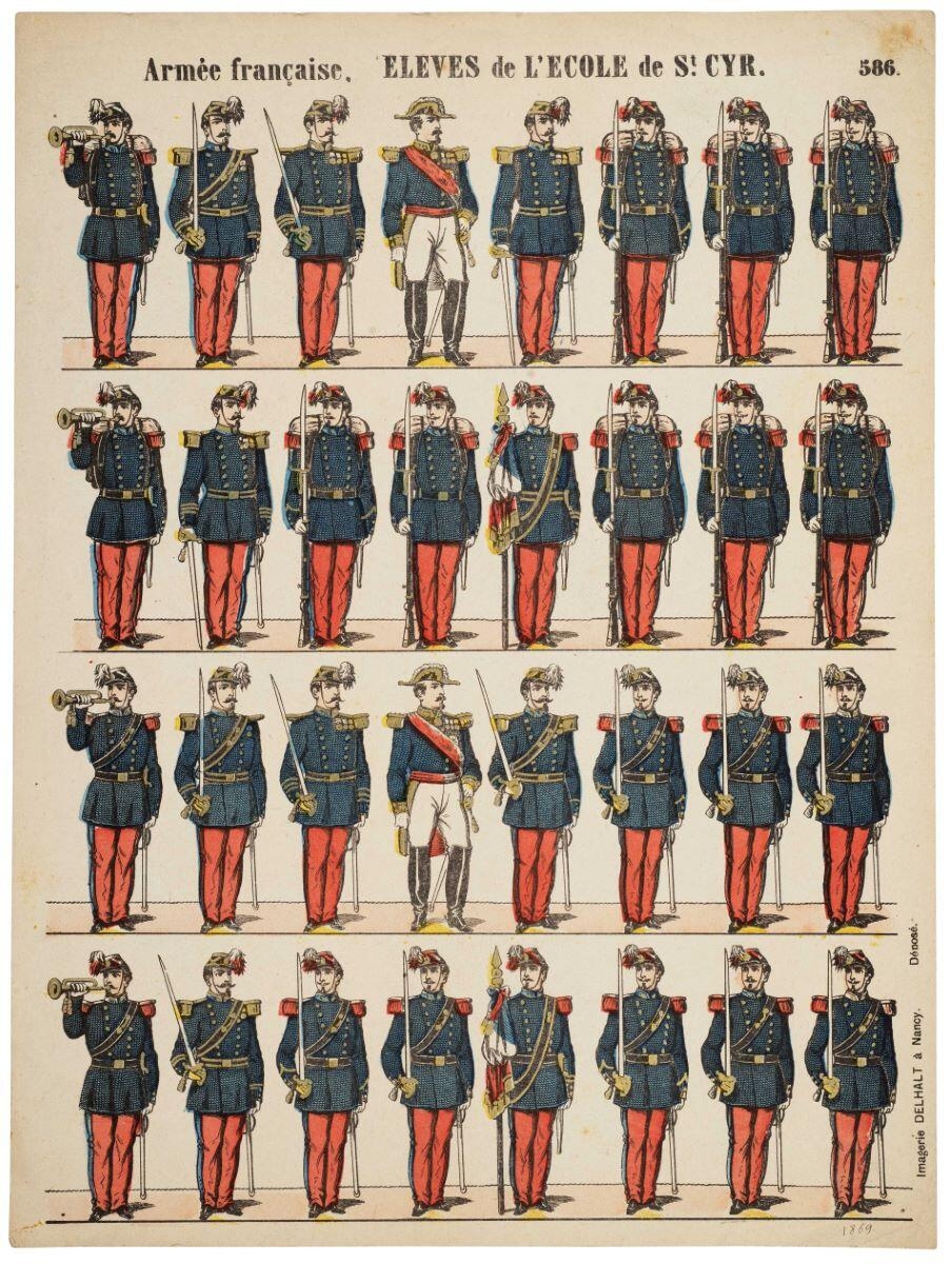 Armée française, ELEVES de L'ECOLE de St. CYR. 586. (titre inscrit)