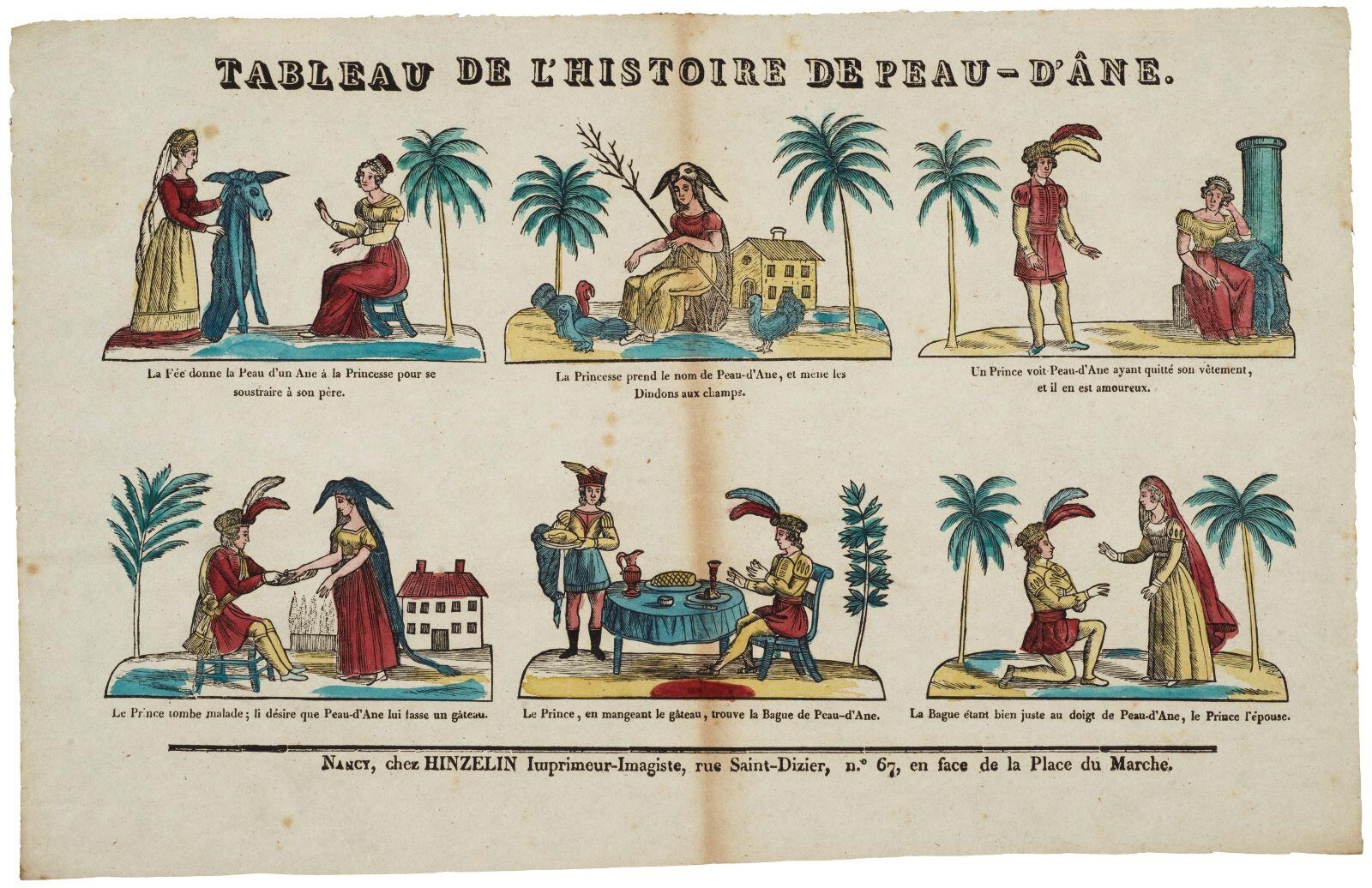 TABLEAU DE L'HISTOIRE DE PEAU D'ÂNE. (titre inscrit)