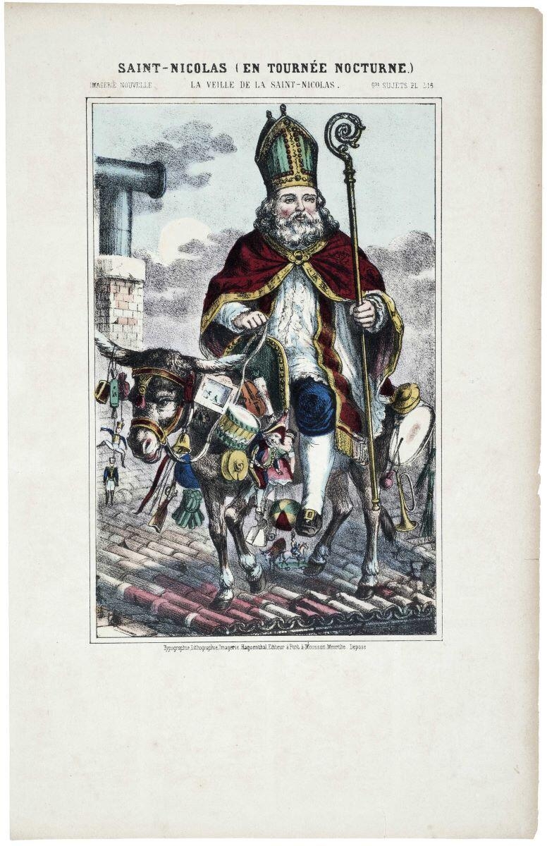 SAINT-NICOLAS (EN TOURNÉE NOCTURNE.) / LA VEILLE DE LA SAINT-NICOLAS. / GDS SUJETS PL. 315 (titre inscrit)