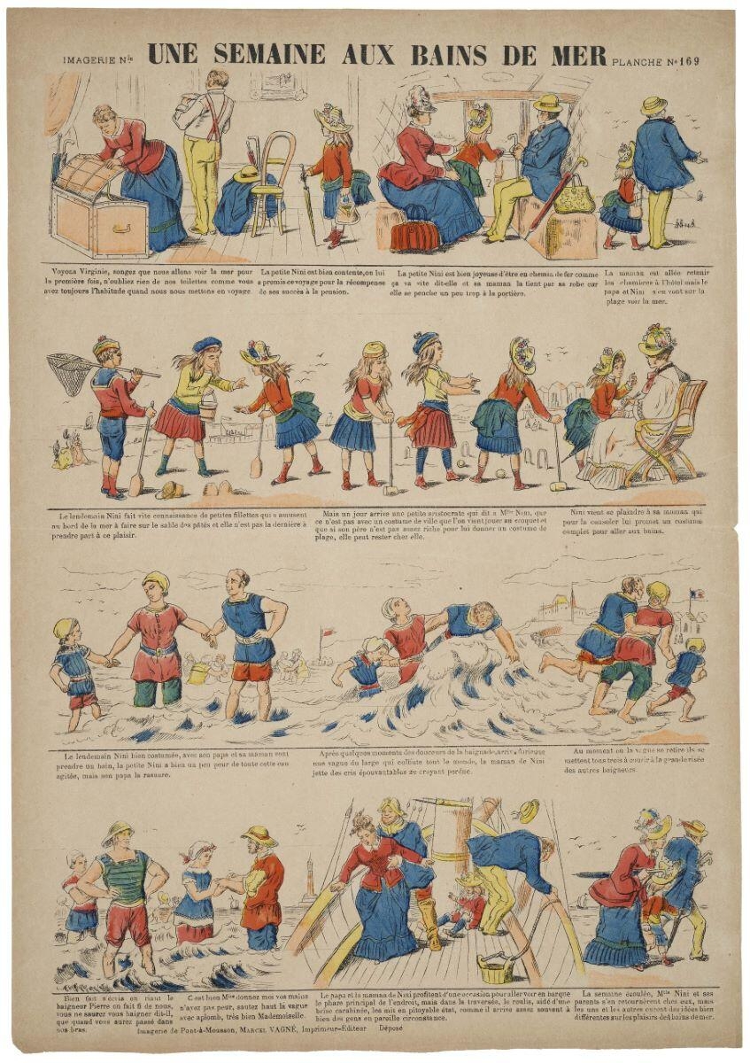 UNE SEMAINE AUX BAINS DE MER PLANCHE N°169 (titre inscrit)