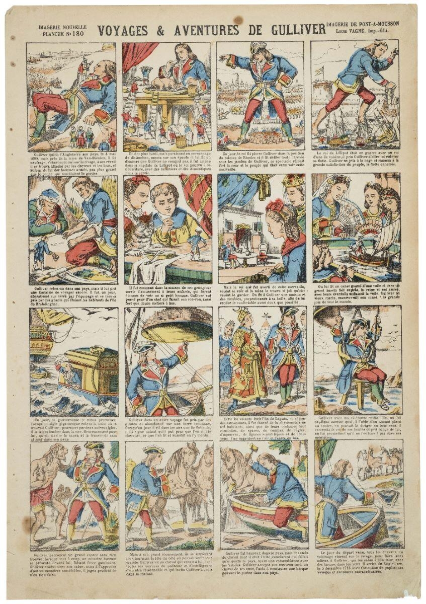 VOYAGES & AVENTURES DE GULLIVER / PLANCHE N° 180 (titre inscrit)