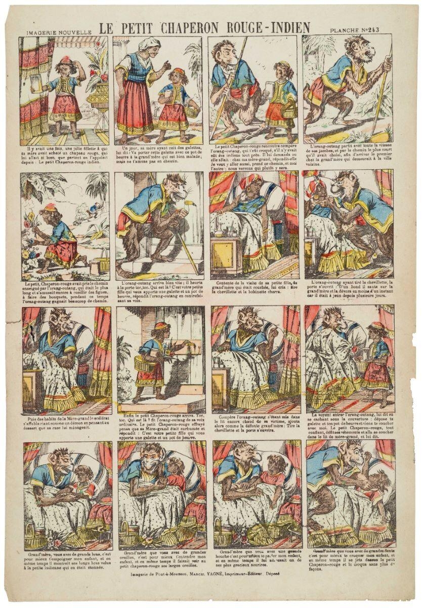 LE PETIT CHAPERON ROUGE-INDIEN PLANCHE N°243 (titre inscrit)