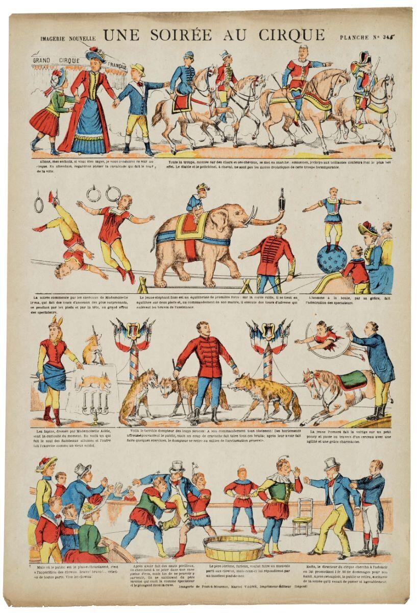 UNE SOIRÉE AU CIRQUE PLANCHE N°345 (titre inscrit)