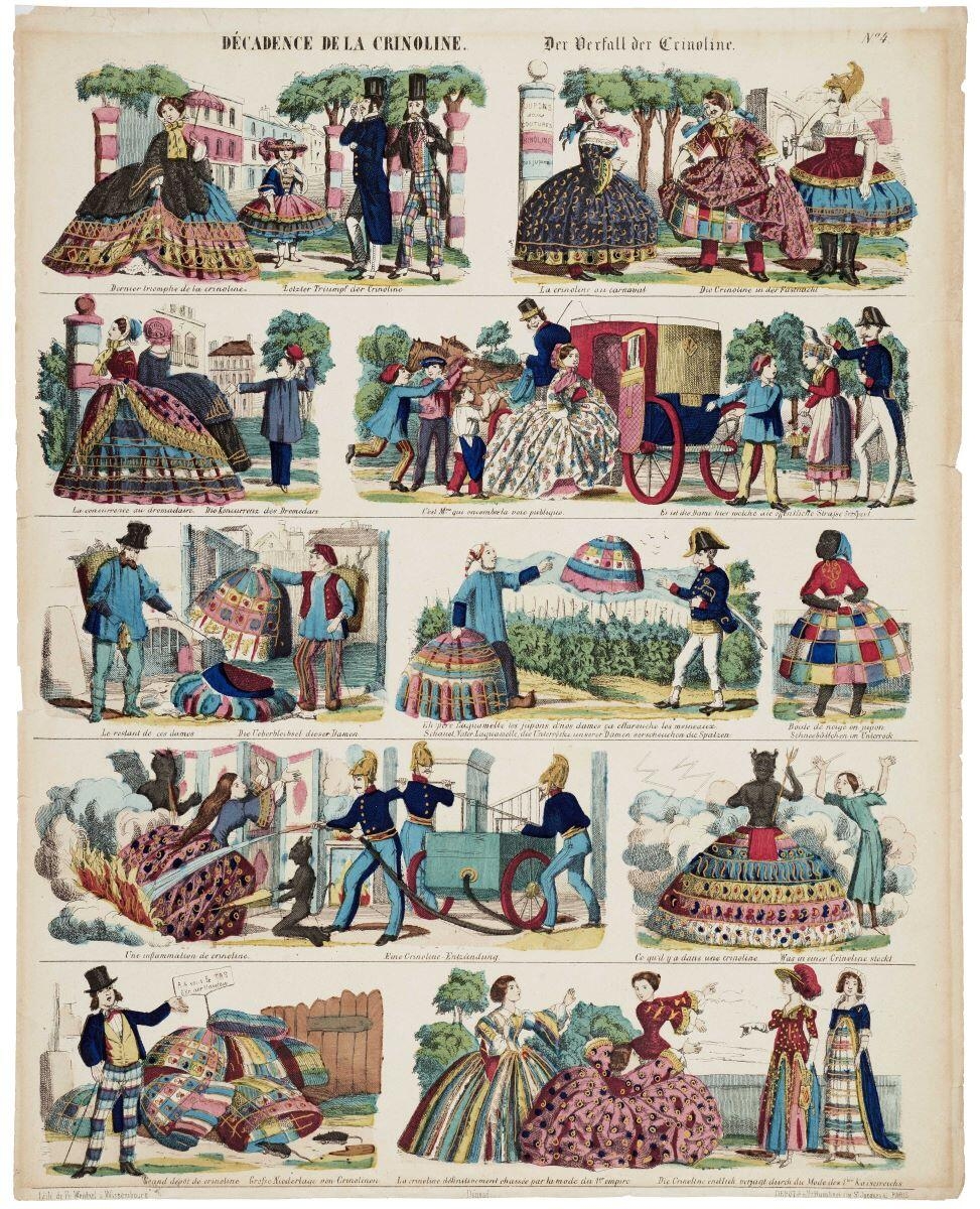 DÉCADENCE DE LA CRINOLINE. N°.4. (titre inscrit fr., all.)
