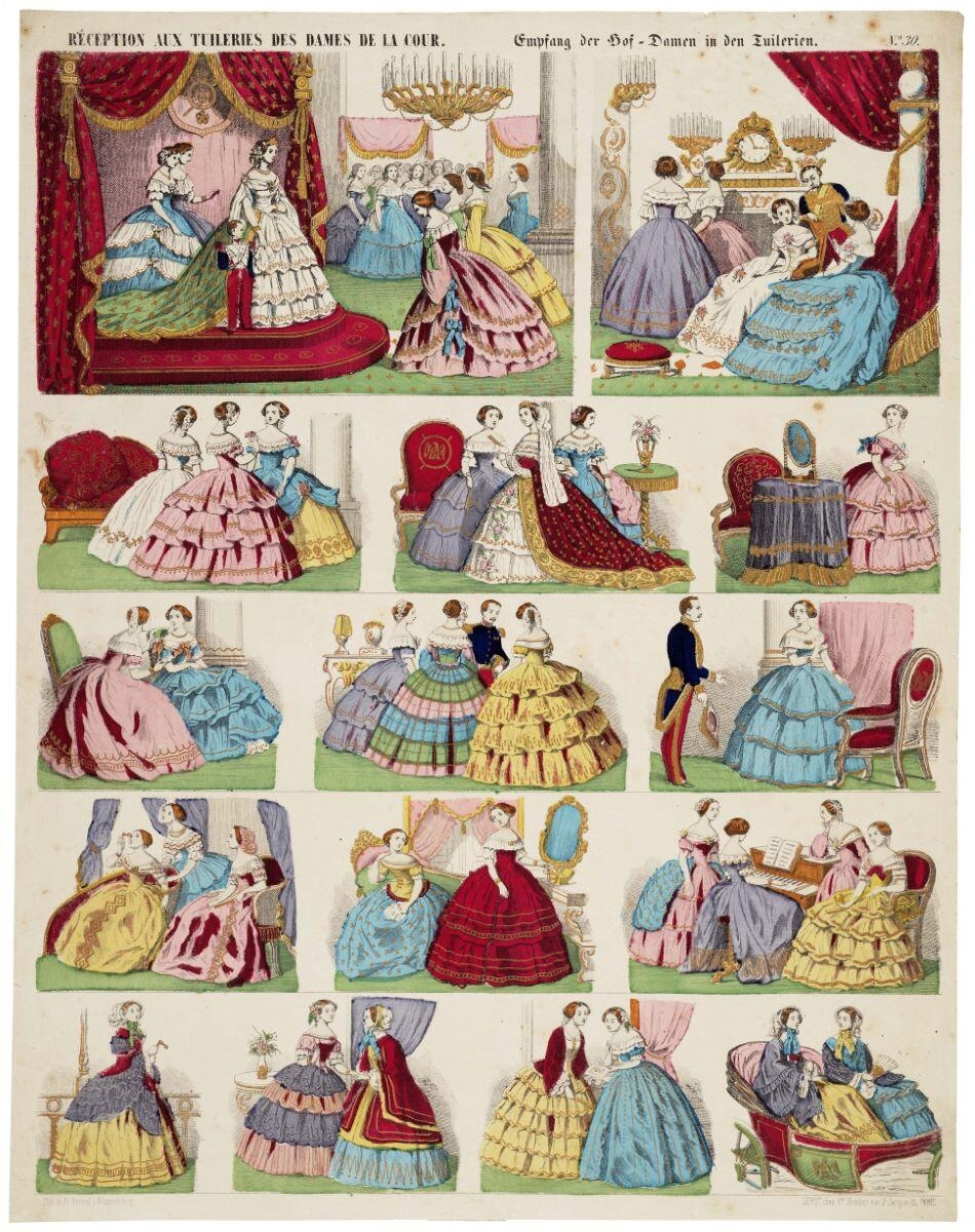 RÉCEPTION AUX TUILERIES DES DAMES DE LA COUR. N°=30. (titre inscrit fr., all.)