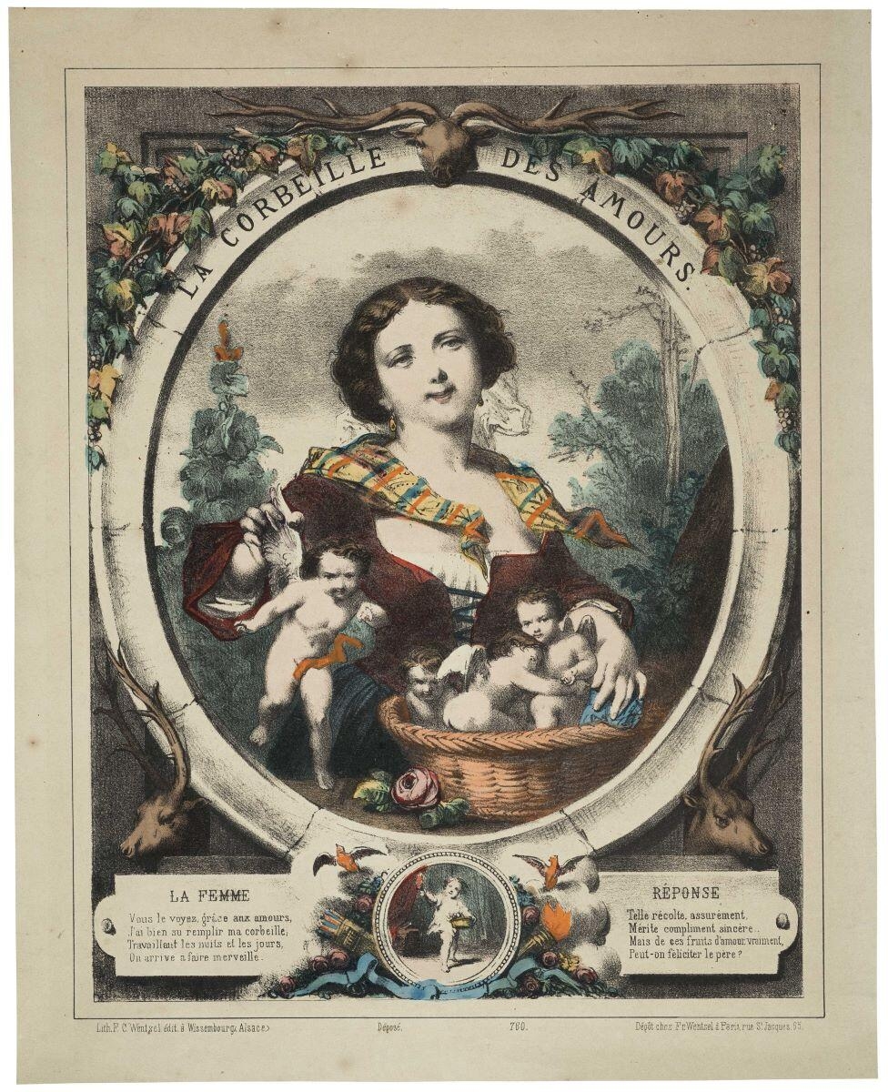 LA CORBEILLE DES AMOURS. / 760. (titre inscrit)