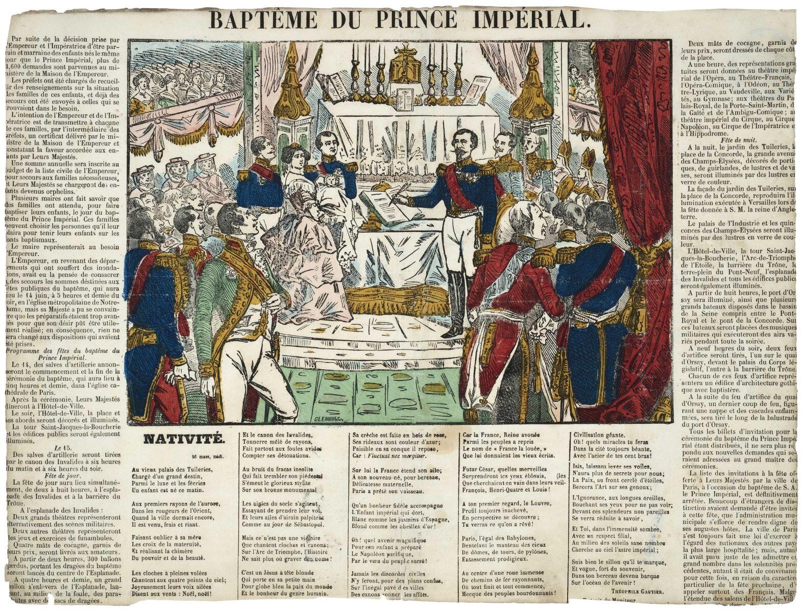BAPTÊME DU PRINCE IMPÉRIAL. (titre inscrit)