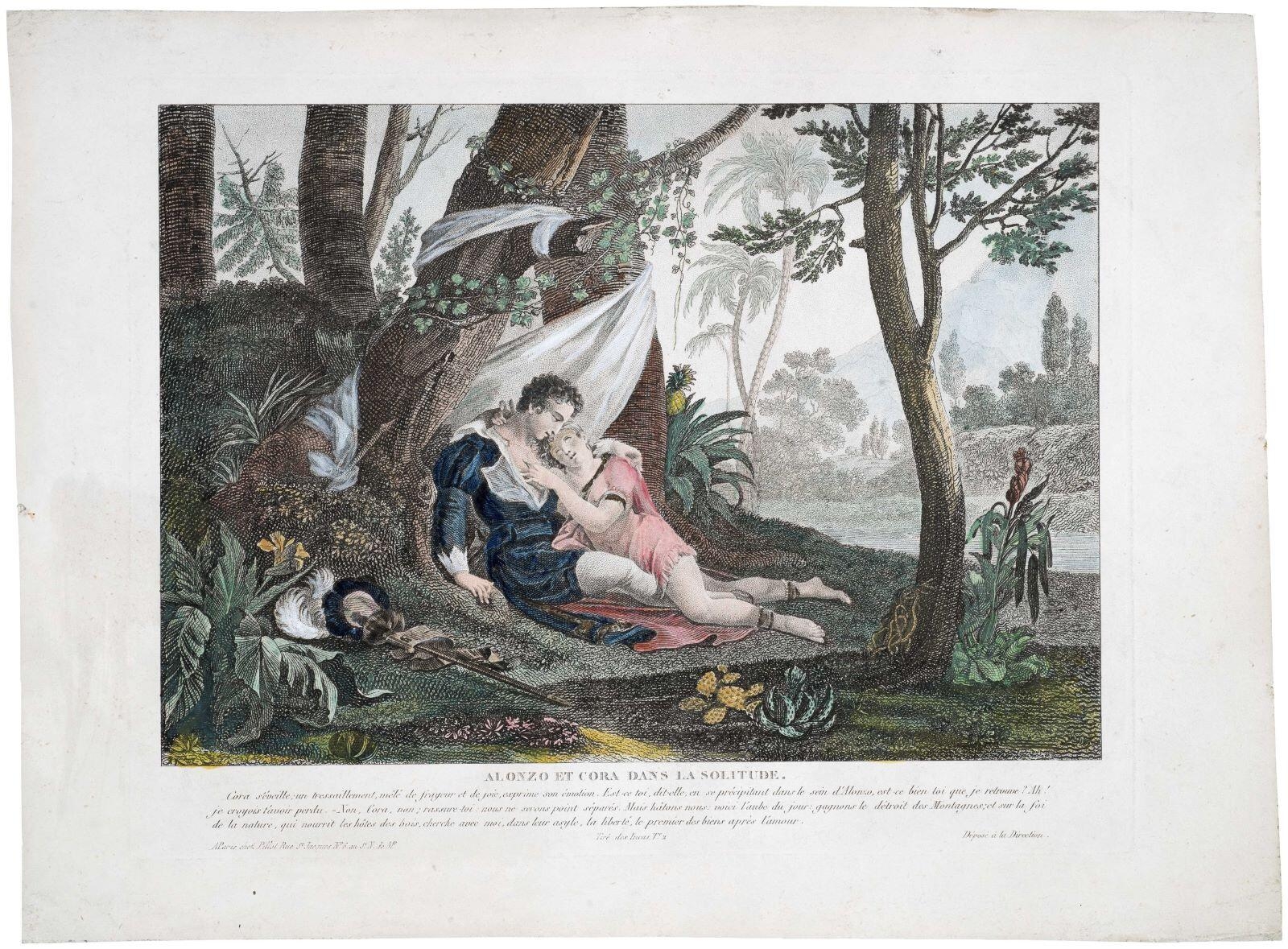 ALONZO ET CORA DANS LA SOLITUDE. (titre inscrit)