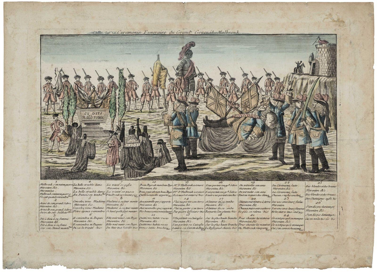 Ceremonie Funeraire du Grand General Malbrouk. (titre inscrit)