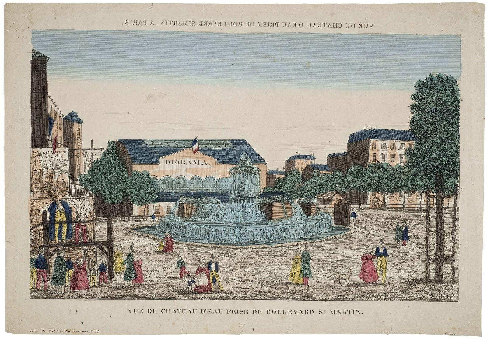 VUE DU CHÂTEAU D'EAU PRISE DU BOULEVARD ST. MARTIN. (titre inscrit)