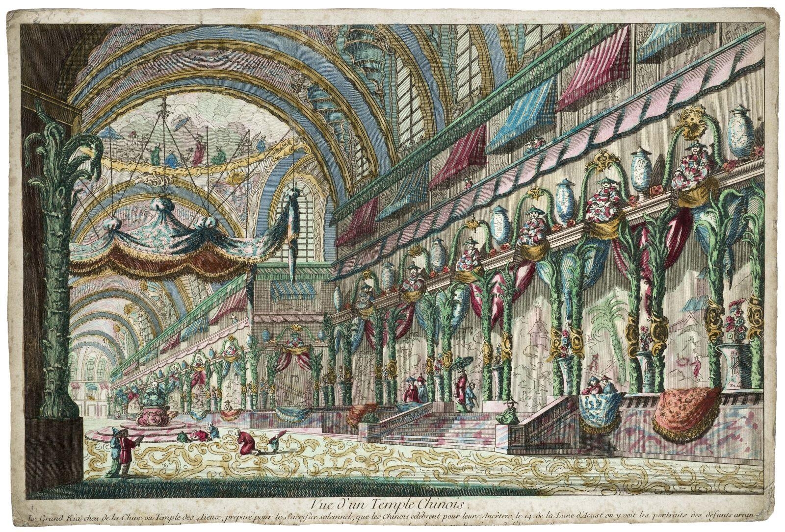 Vue d'un Temple Chinois. (titre inscrit)