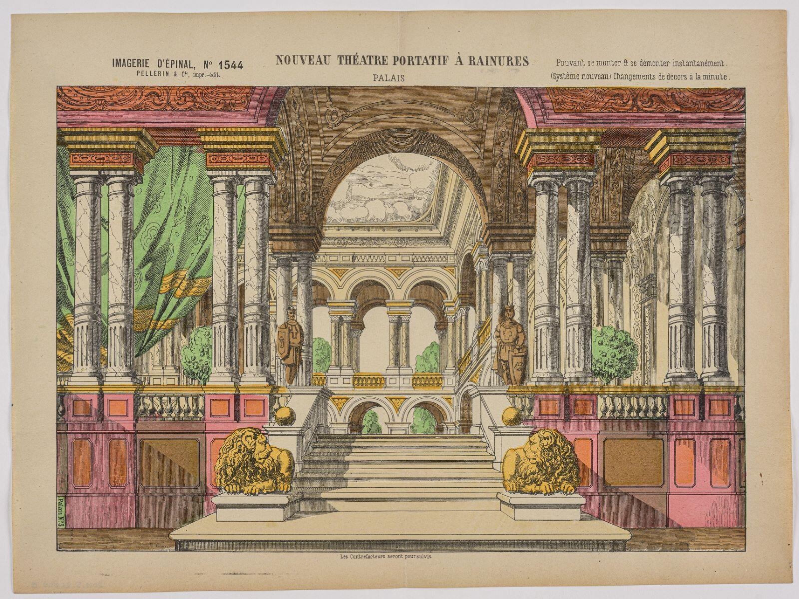 NOUVEAU THÉÂTRE PORTATIF À RAINURES. / PALAIS (titre inscrit)
