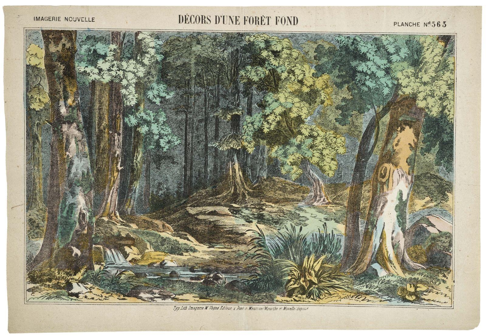 DÉCORS D'UNE FORÊT FOND PLANCHE N°. 563 (titre inscrit)