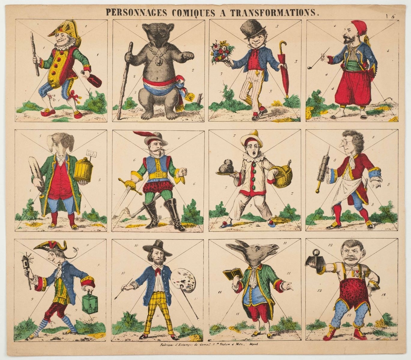 PERSONNAGES COMIQUES A TRANSFORMATIONS. N° 6 (titre inscrit)