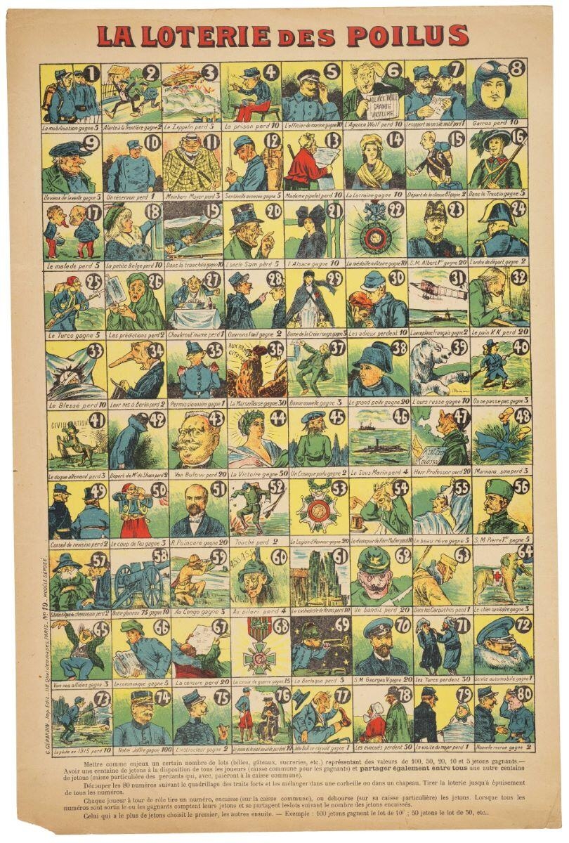 LA LOTERIE DES POILUS (titre inscrit)