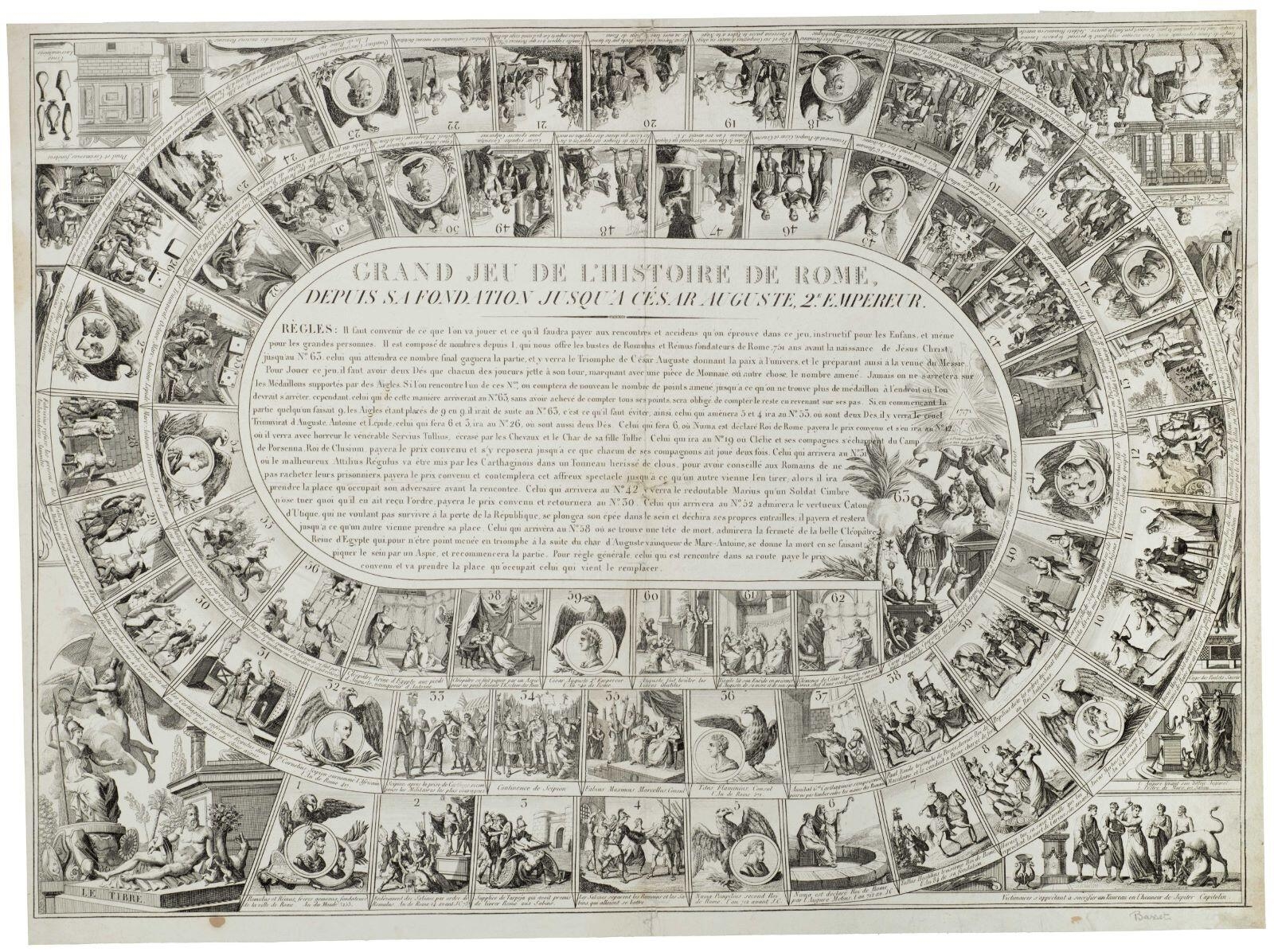 GRAND JEU DE L'HISTOIRE DE ROME / DEPUIS SA FONDATION JUSQU'A CÉSAR AUGUSTE, 2E. EMPEREUR. (titre inscrit)