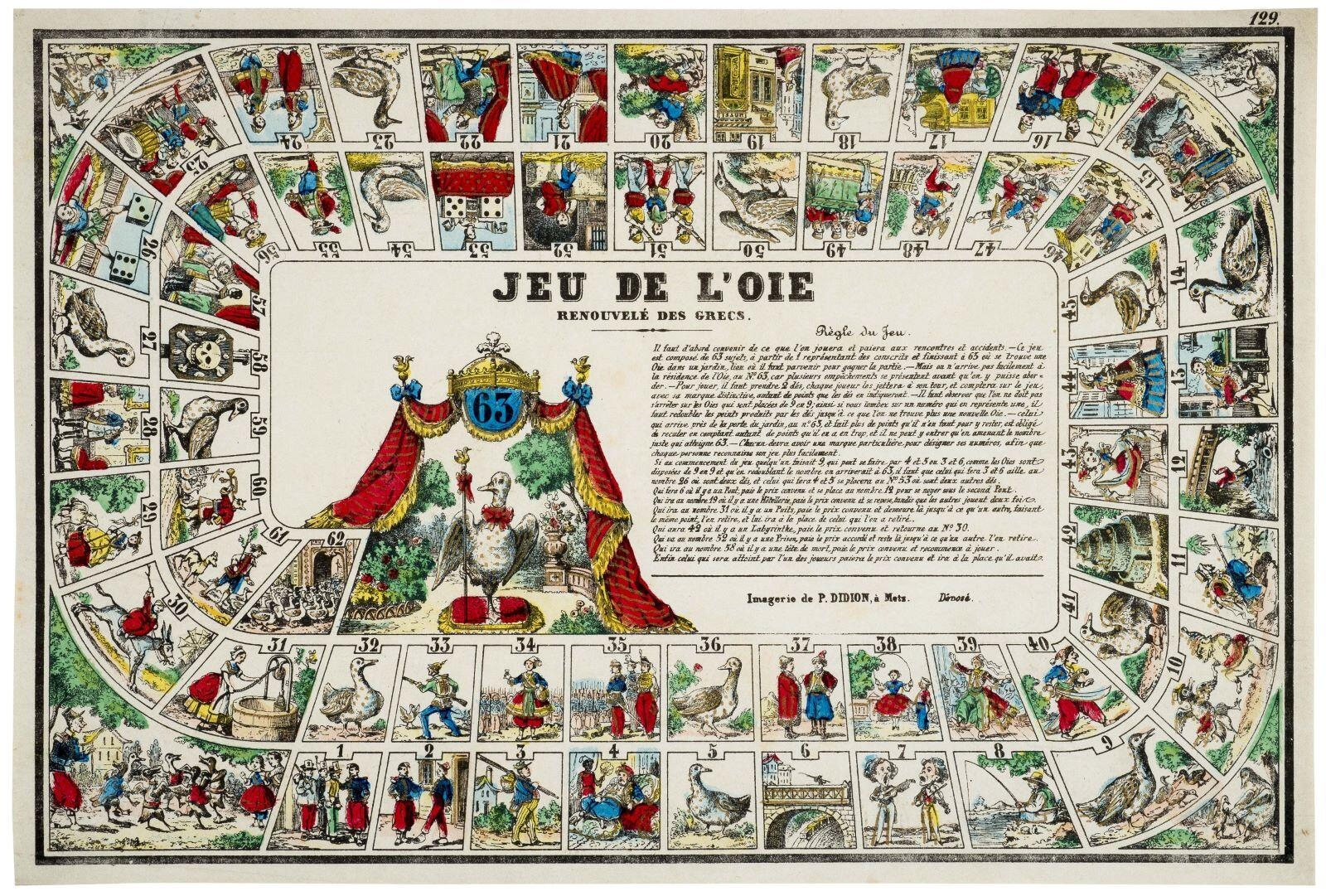 JEU DE L'OIE / RENOUVELÉ DES GRECS. (titre inscrit)