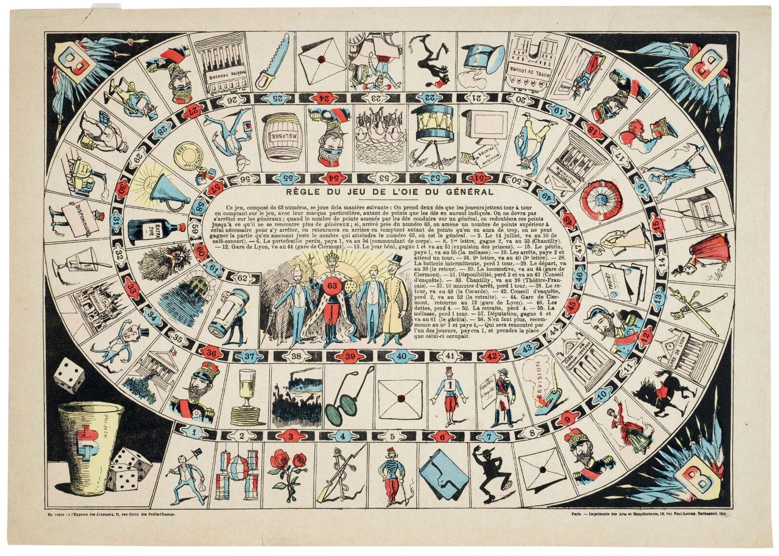 RÈGLE DU JEU DE L'OIE DU GÉNÉRAL (titre inscrit)