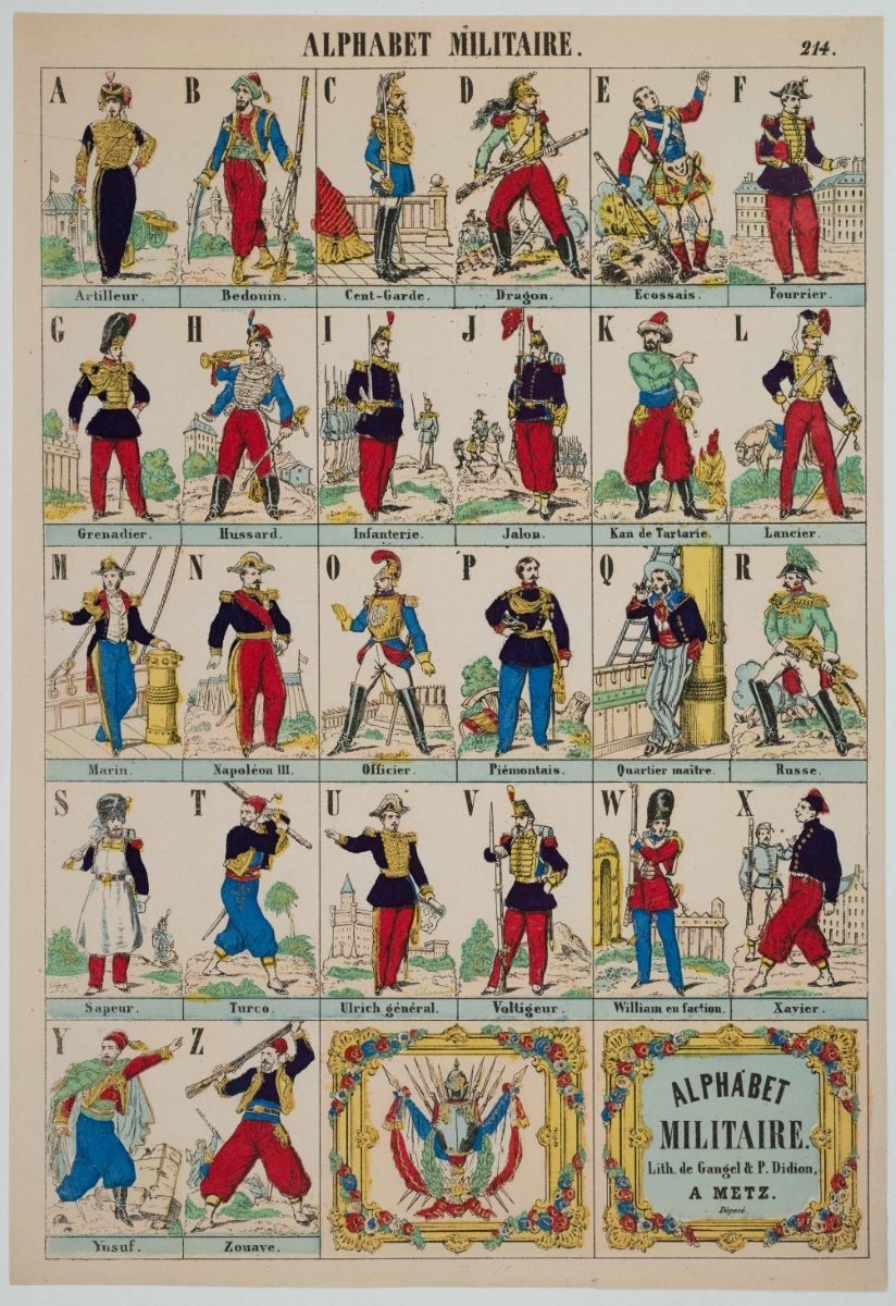 ALPHABET MILITAIRE. 214. (titre inscrit)