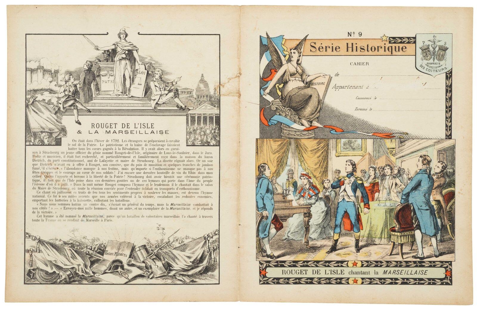 Série Historique / N°. 9 / ROUGET DE L'ISLE chantant la MARSEILLAISE (titre inscrit)