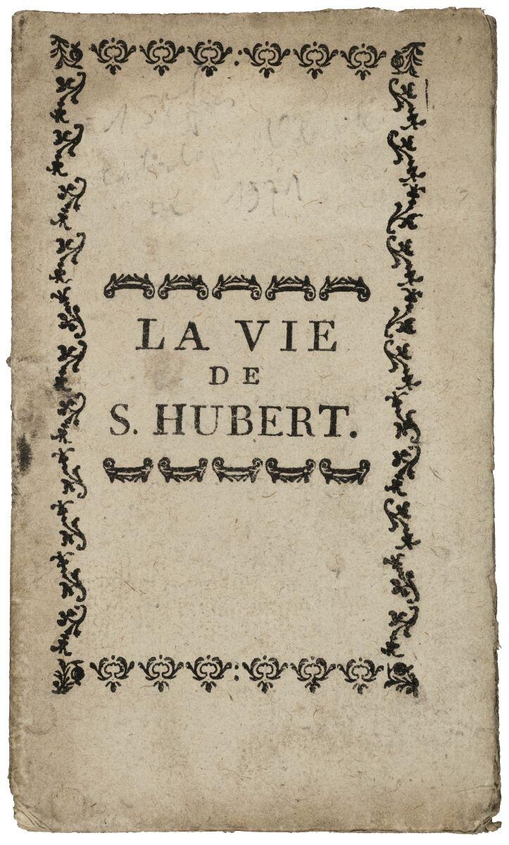 LA VIE / DE / S. HUBERT. (titre inscrit)