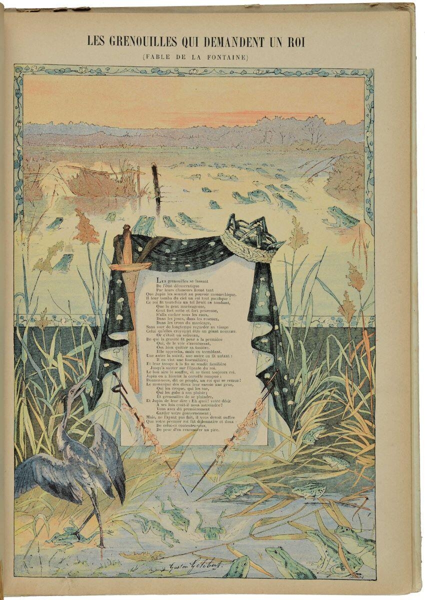 LES GRENOUILLES QUI DEMANDENT UN ROI / (FABLE DE LA FONTAINE) (titre inscrit)