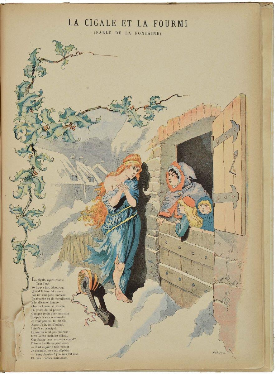 LA CIGALE ET LA FOURMI / (FABLE DE LA FONTAINE) (titre inscrit)