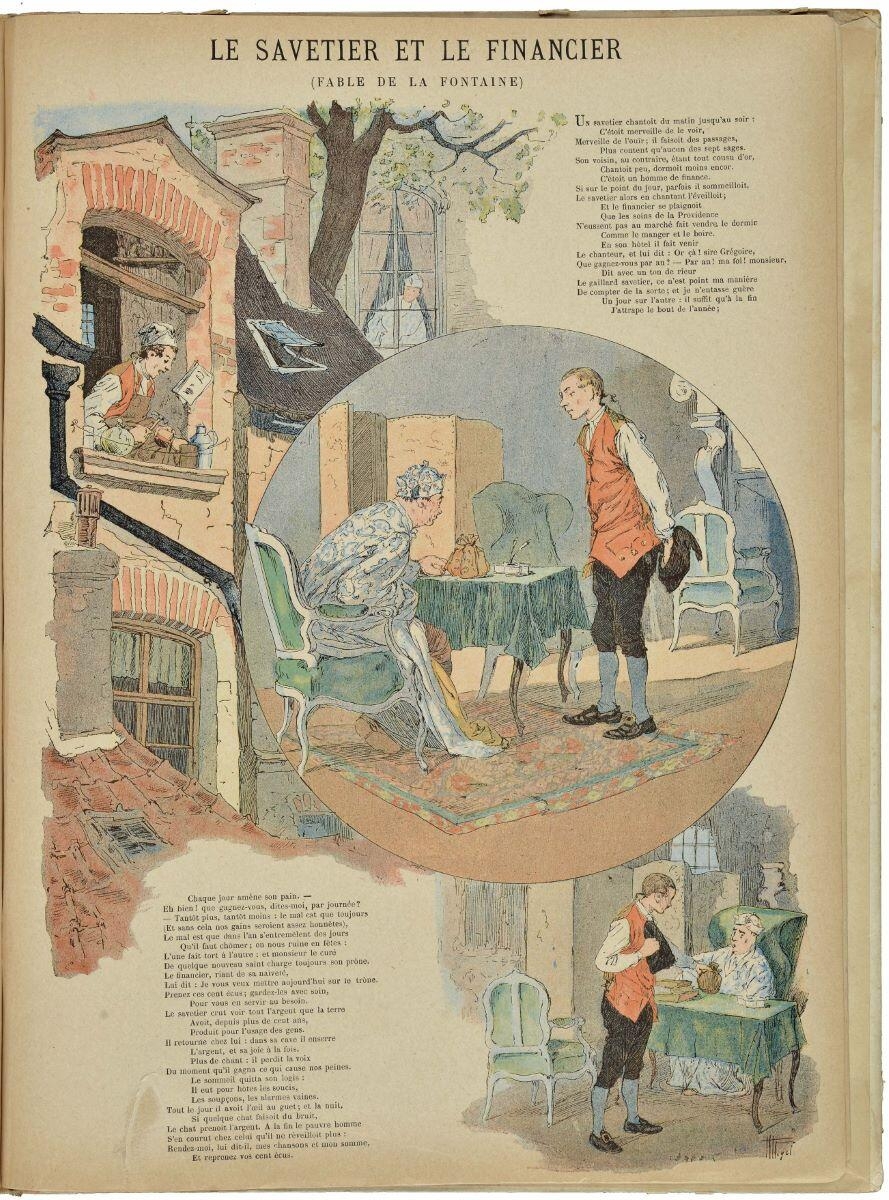 LE SAVETIER ET LE FINANCIER / (FABLE DE LA FONTAINE) (titre inscrit)