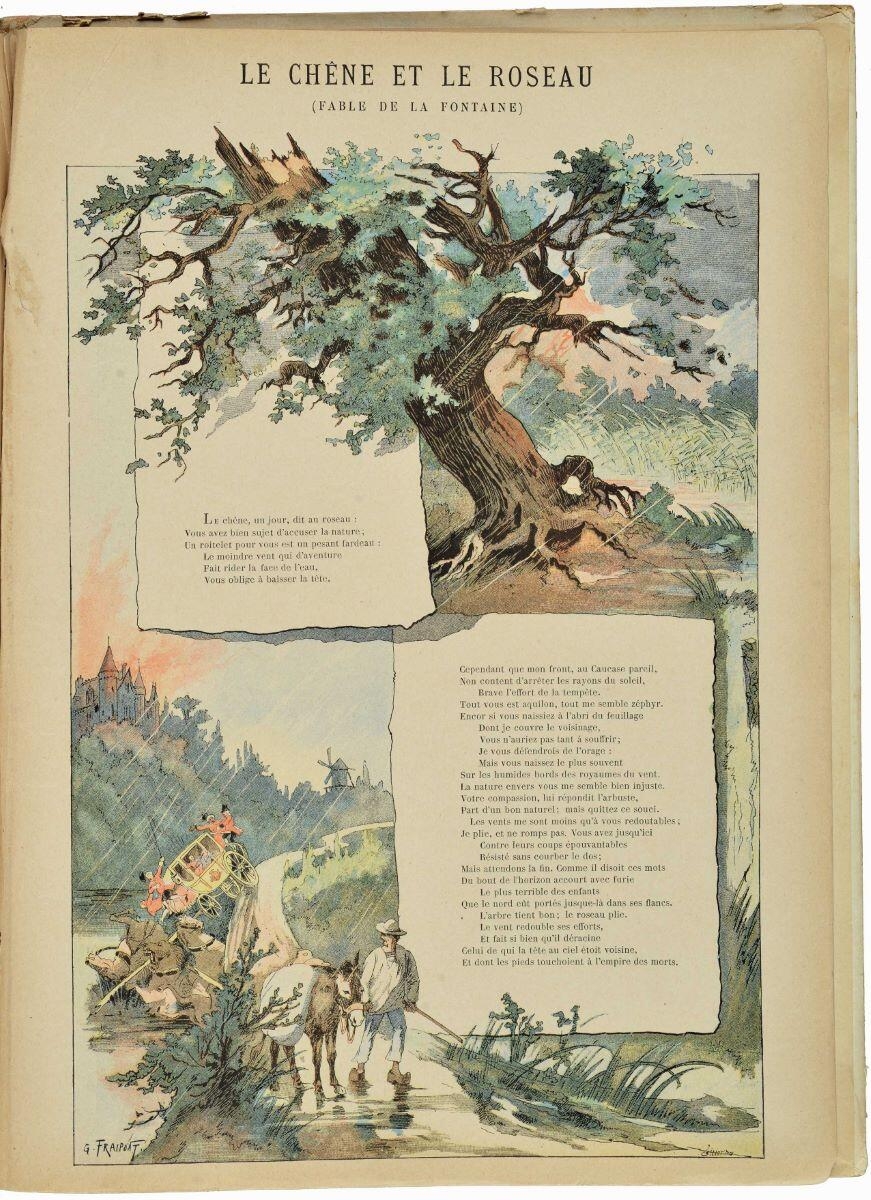 LE CHÊNE ET LE ROSEAU / (FABLE DE LA FONTAINE) (titre inscrit)