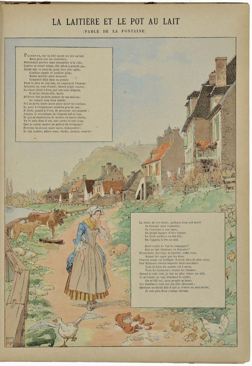 LA LAITIÈRE ET LE POT AU LAIT / (FABLE DE LA FONTAINE) (titre inscrit)