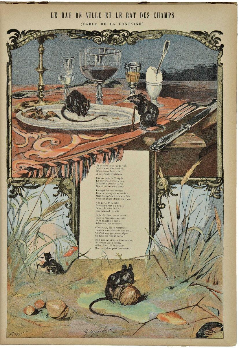 LE RAT DE VILLE ET LE RAT DES CHAMPS / (FABLE DE LA FONTAINE) (titre inscrit)
