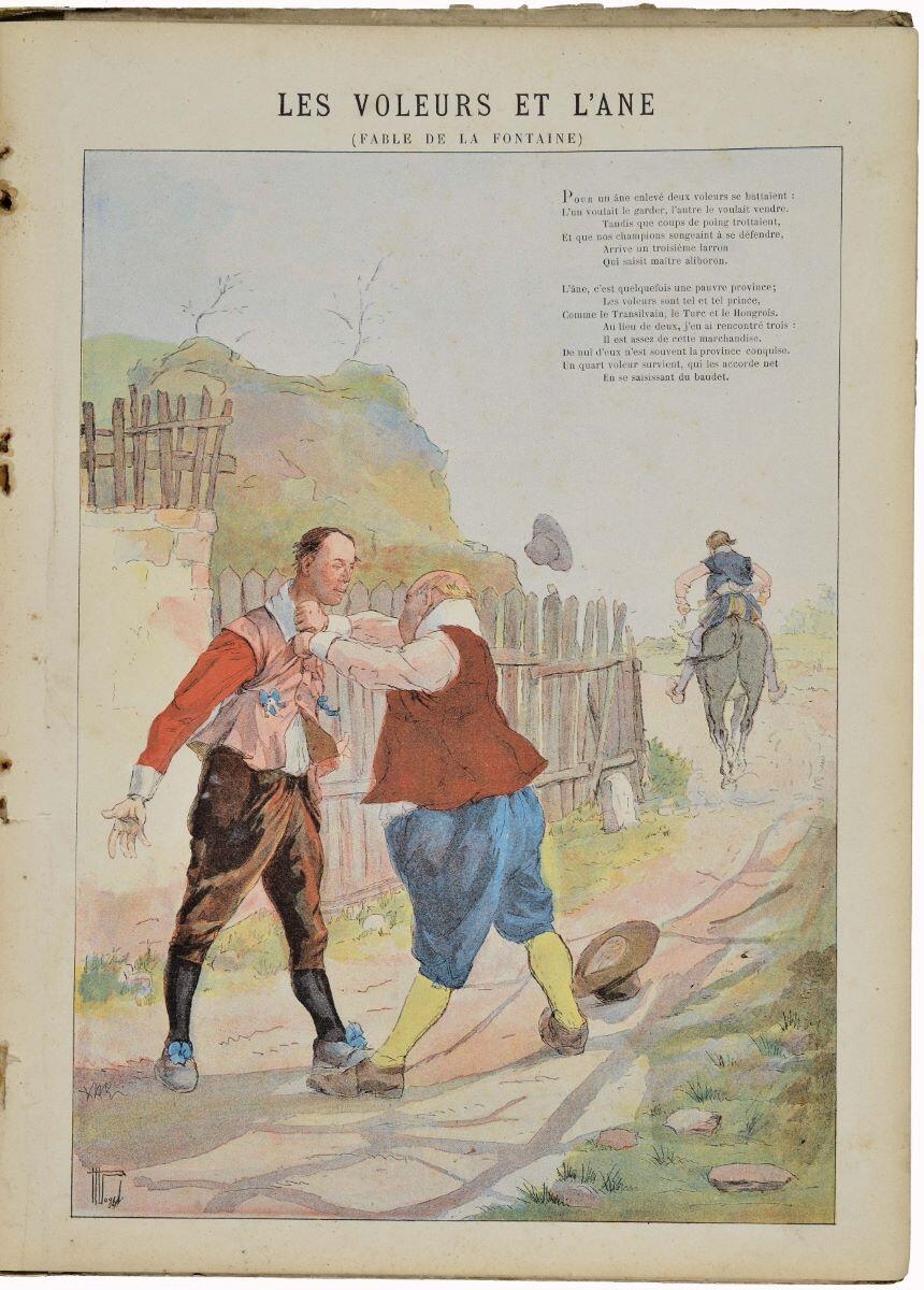 LES VOLEURS ET L’ÂNE / (FABLE DE LA FONTAINE) (titre inscrit)