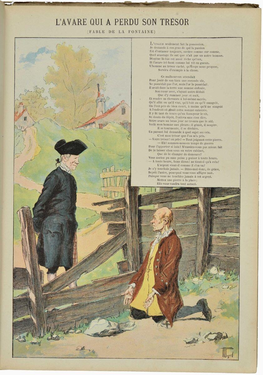 L’AVARE QUI A PERDU SON TRÉSOR / (FABLE DE LA FONTAINE) (titre inscrit)