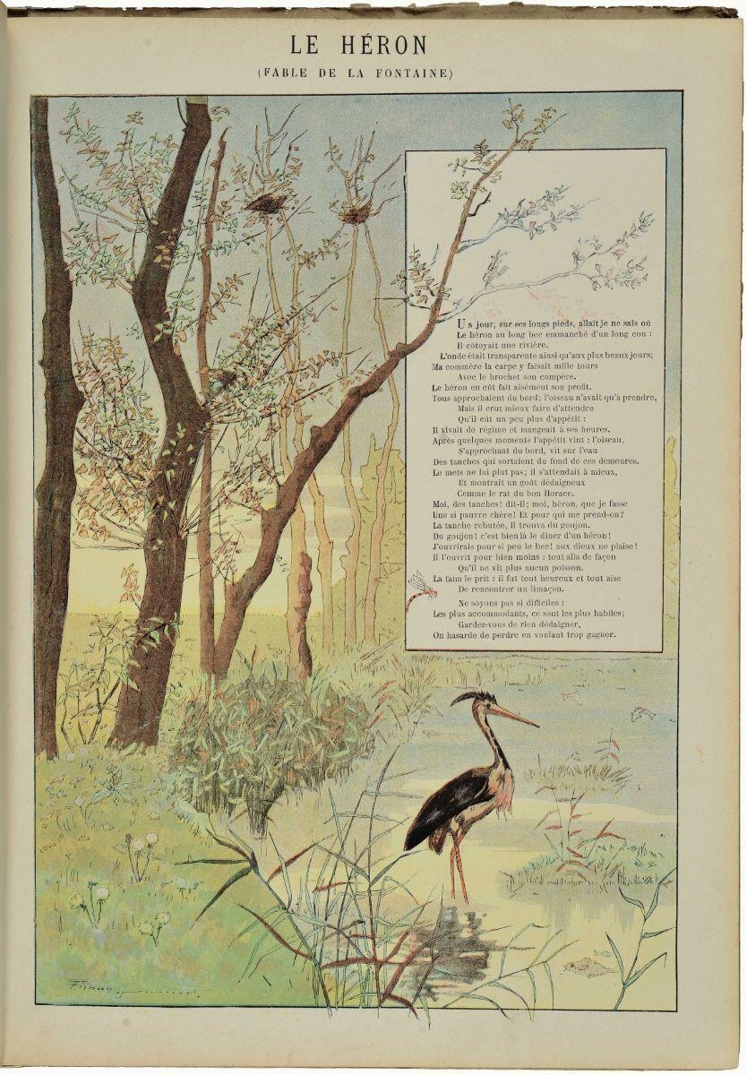 LE HÉRON / (FABLE DE LA FONTAINE) (titre inscrit)