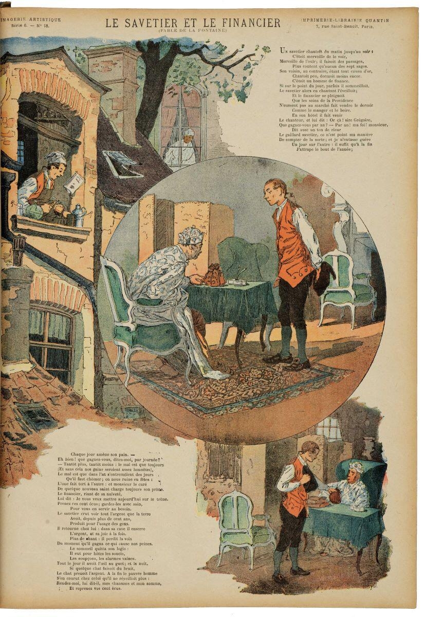 LE SAVETIER ET LE FINANCIER / (FABLE DE LA FONTAINE) (titre inscrit)