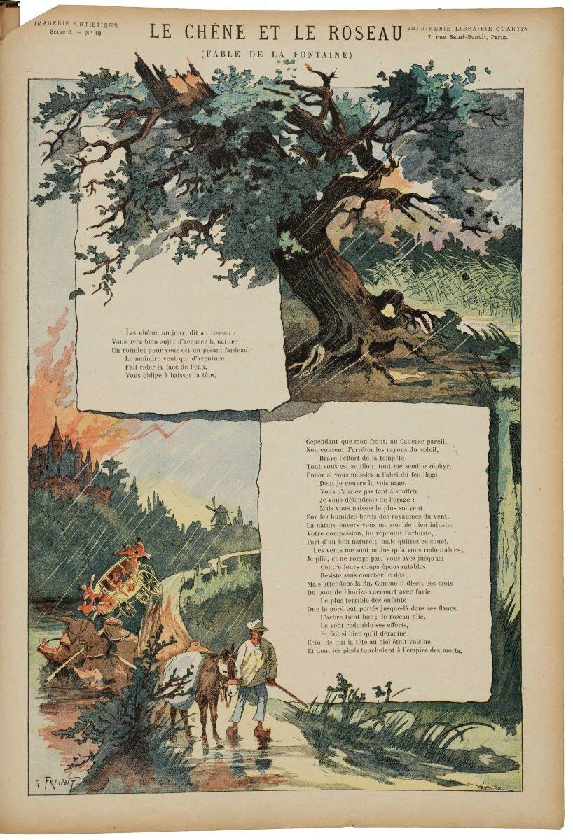 LE CHÊNE ET LE ROSEAU / (FABLE DE LA FONTAINE) (titre inscrit)
