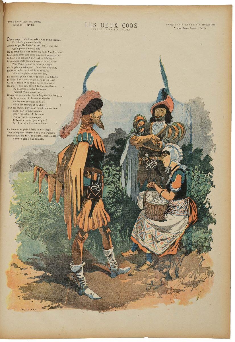 LES DEUX COQS / (FABLE DE LA FONTAINE) (titre inscrit)