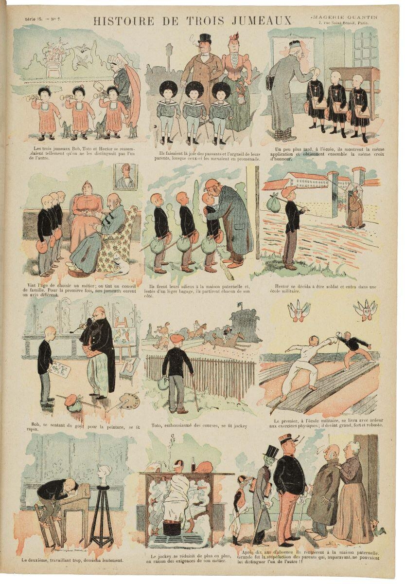 HISTOIRE DE TROIS JUMEAUX (titre inscrit)