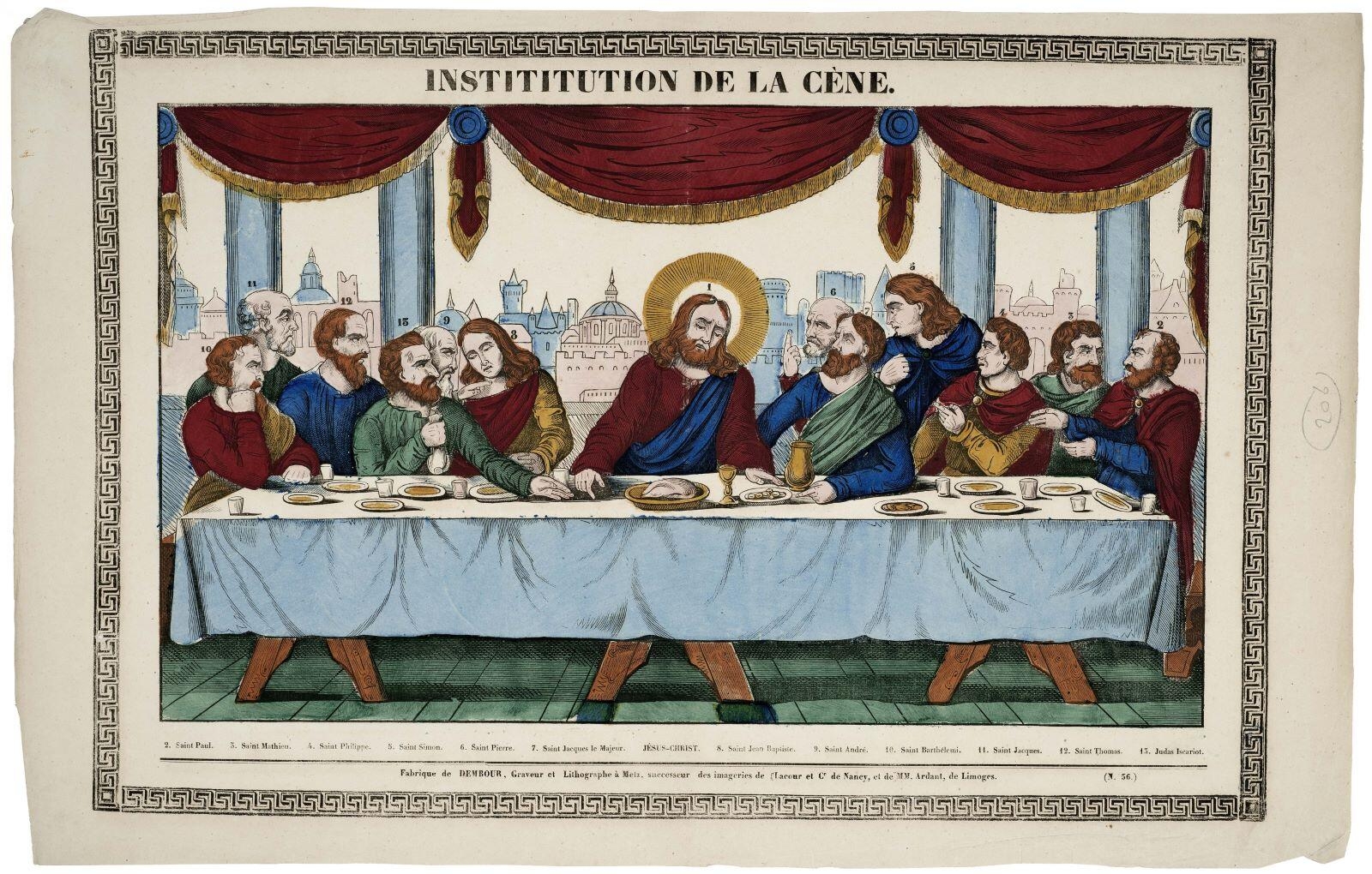 INSTITUTION DE LA CÈNE. (N. 56.) (titre inscrit)