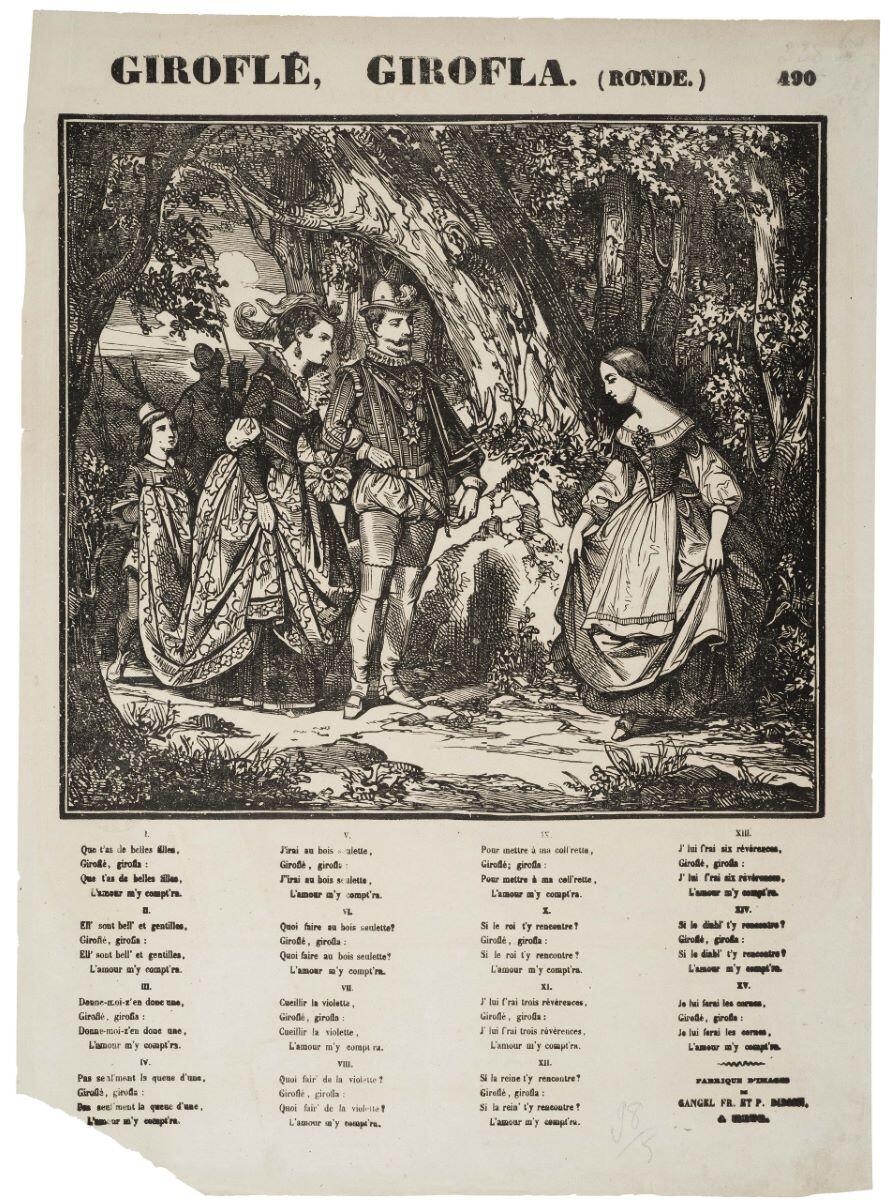 GIROFLÉ, GIROFLA. (RONDE.) 490 (titre inscrit)